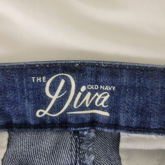 Old Navy Jeans Womens 8 Blue Low‎ Rise The Diva Straight Leg Dark Wash Denim - Picture 8 of 13